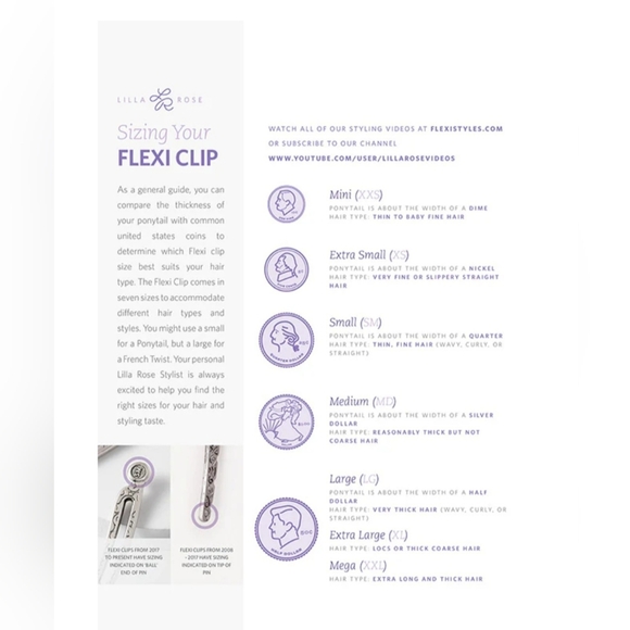 Lillarose XX-Small flexi clip. Black Silver. - Picture 4 of 4